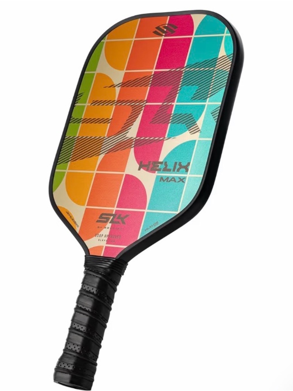 Helix Max Pickleball Paddle in JEWELED Teal, Pink, Orange, Yellow, Green